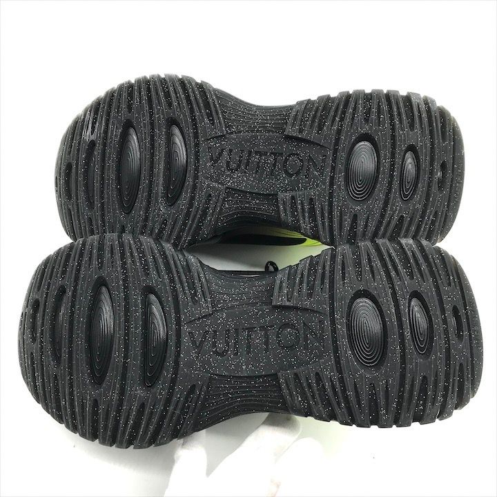Louis Vuitton Run Away Pulse Line Sneakers Shoes Black Yellow