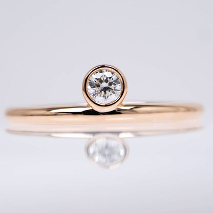 Link-de-Hermes Diamond Ring No 48 750pg 18K Pink Gold Ring Jewelry-
