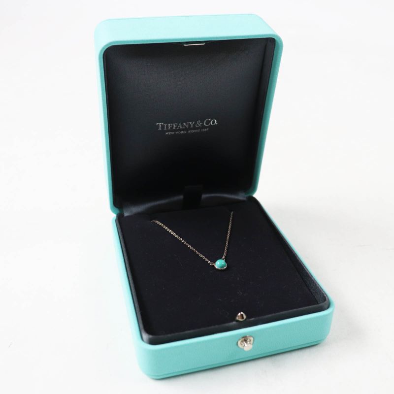 Tiffany & Co Colored By-the-yard Necklace Ag925 Turquoise Blue