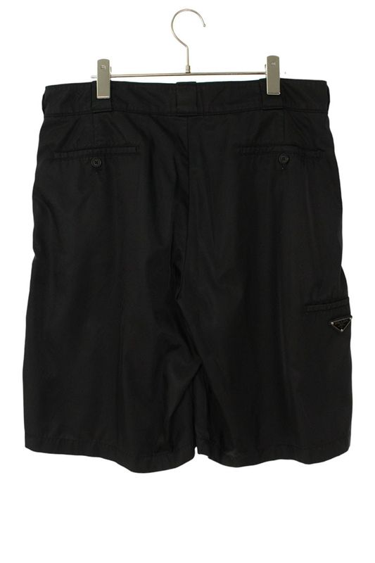 Prada Spg32 Triangle Logo Plate Nylon Half Pants Men 50
