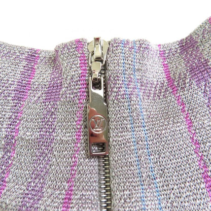 Louis Vuitton Fhkl56snw Silk Blend Leather With Logo Patch Lame Checked High