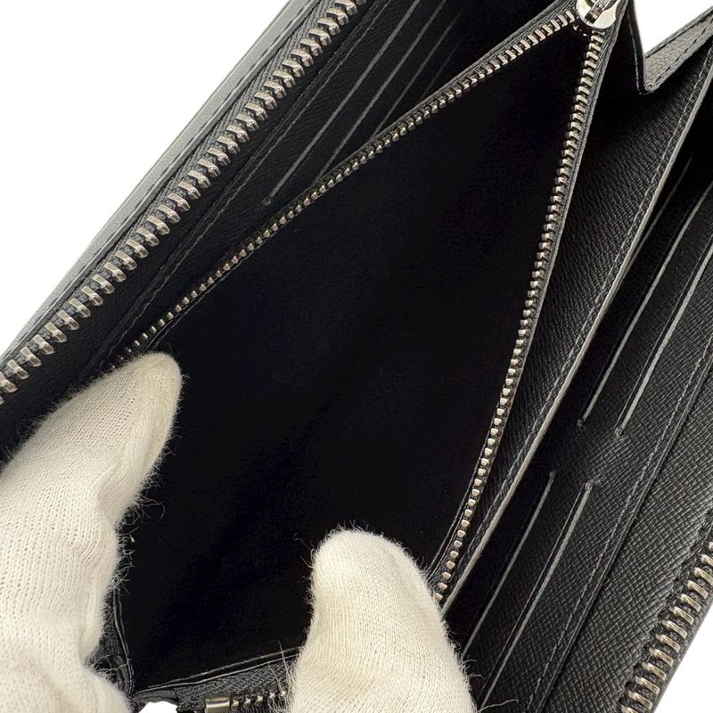 3232 Louis Vuitton Long Wallet Zippy XL M61698 Monogram Eclipse LV Wallet Black