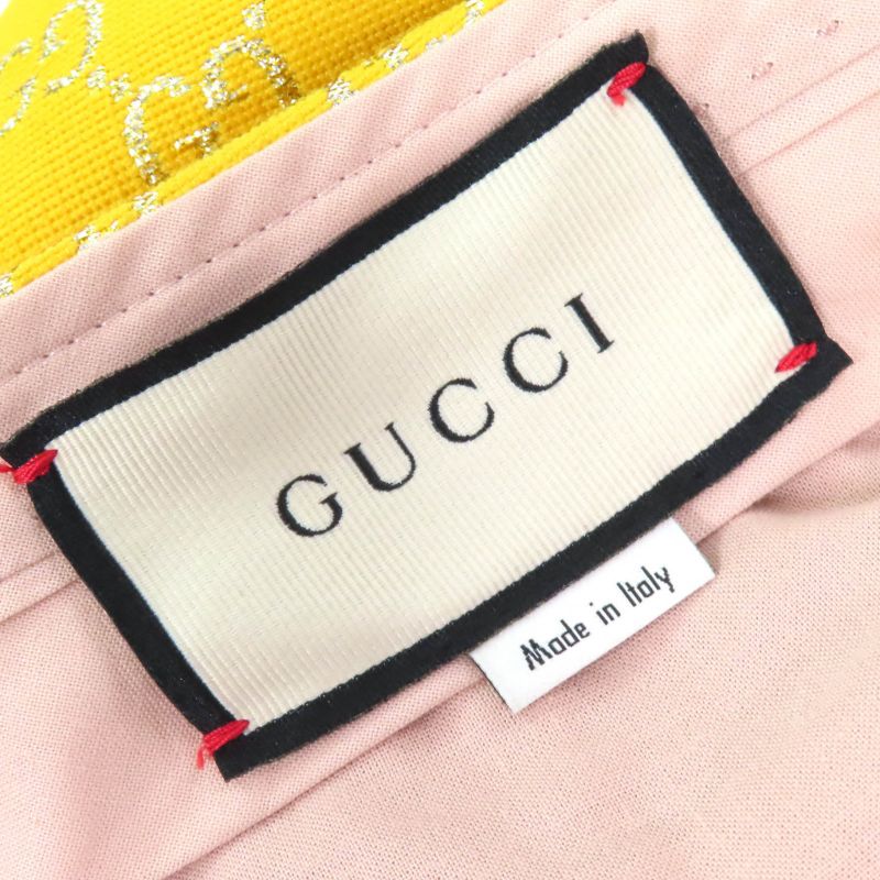 Gucci 20AW 627877 Wool Silk GG Jacquard Flared Pants Bell Bottom Trousers