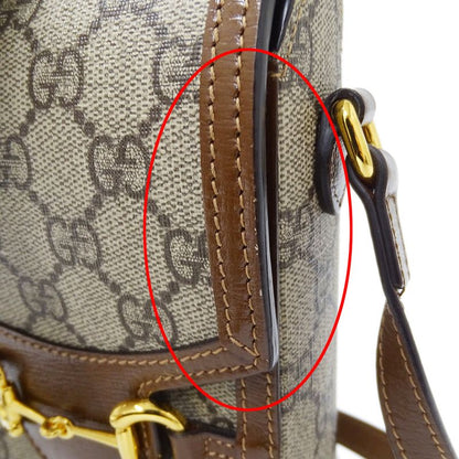Gucci Bag Women's Brand Shoulder Bag GG Supreme Horsebit 1955 Mini Bag Beige