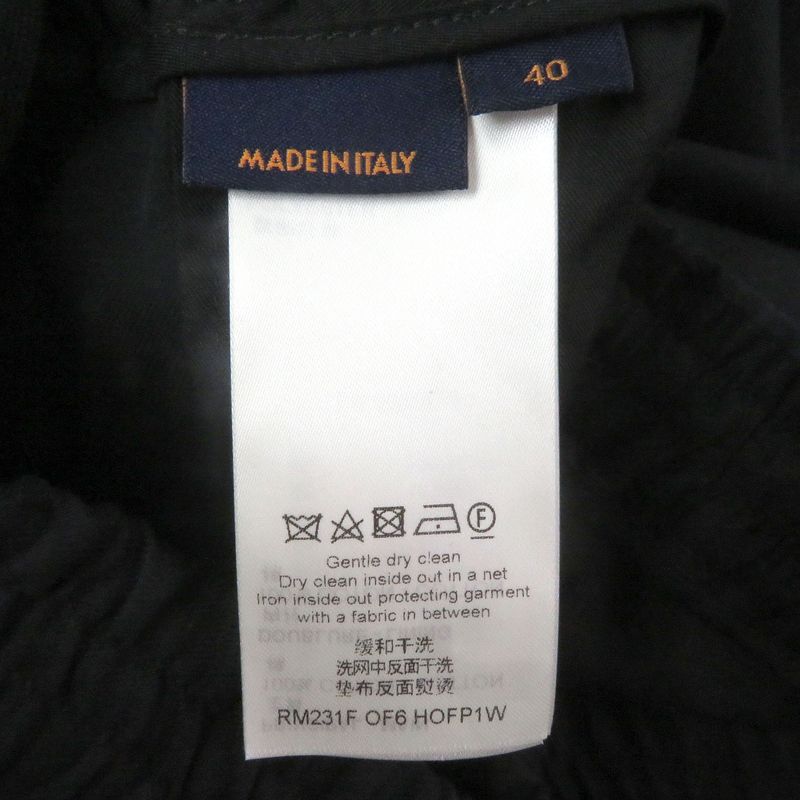 Louis Vuitton 23SS Monogram Sequined Trousers Easy Pants Black 40 Made In