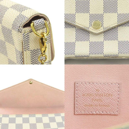 Louis Vuitton Chain Wallet Damier Azure Pochette Felicie N40491