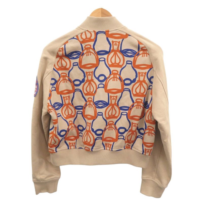 Hermes Fantasie D'etriers Size 36 Cotton Beige Orange Blue Blouson Jacket 0701