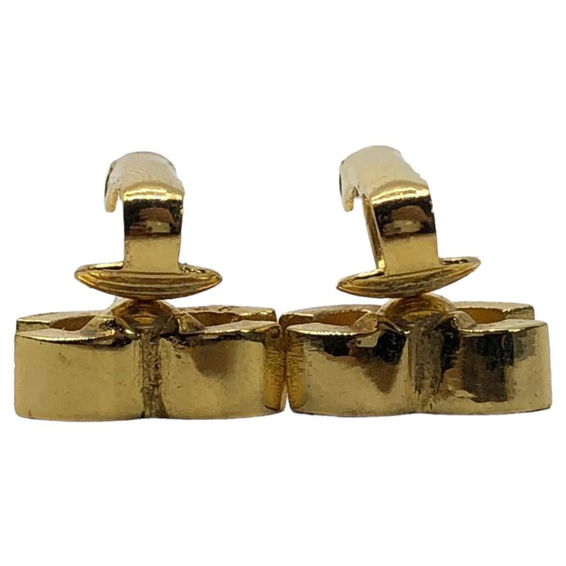 Chanel 70's Coco Mark Gold Earrings Coco Mark Gold Earrings Gold Engraved 233