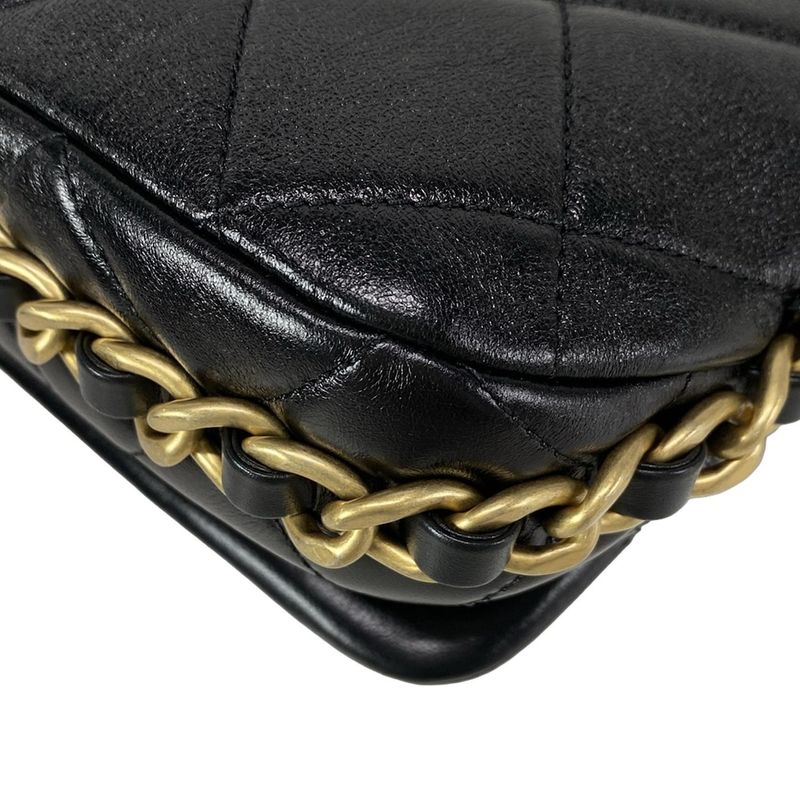 Chanel Shoulder Bag Matelasse As4451 Black Chain Shoulder / Vintage Gold