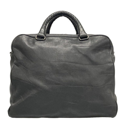 Bottega Veneta Intrecciato Black Leather Handbag