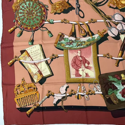 Hermes Scarf Carre 90 Memoire D'hermes Red