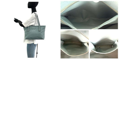 Gucci GG Imprime Light Blue Silver Hardware Leather 211138 Tote Bag Shoulder