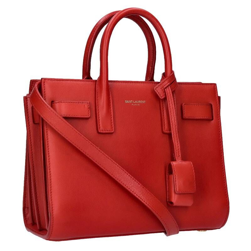 Saint Laurent Paris 340778 Sac De Jour Nano Leather 2WAY Handbag Women