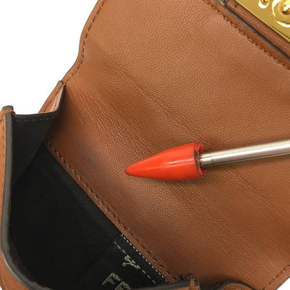 Fendi - Micro Tri-fold Wallet Leather Compact Wallet Purse - Brown - Women