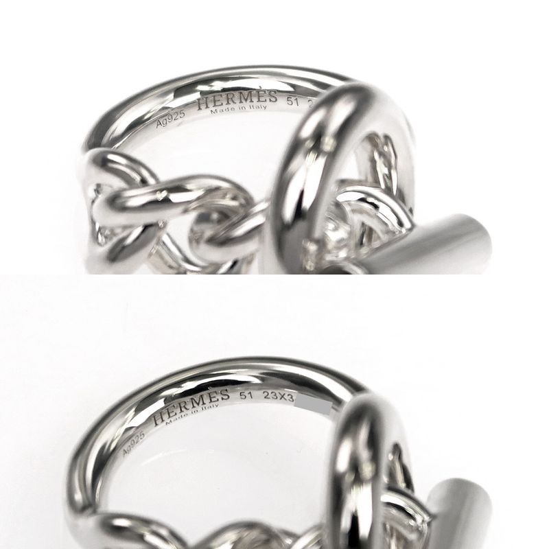 Hermes Ring Echape Croisette Size 51 Ag925 Silver - Accessories - Ring