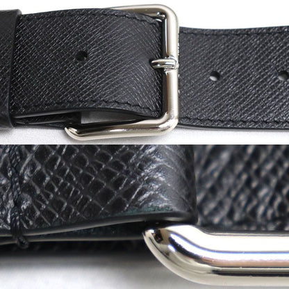 Louis Vuitton New Flap Messenger Shoulder Bag Taiga Black M30807 IC Men's