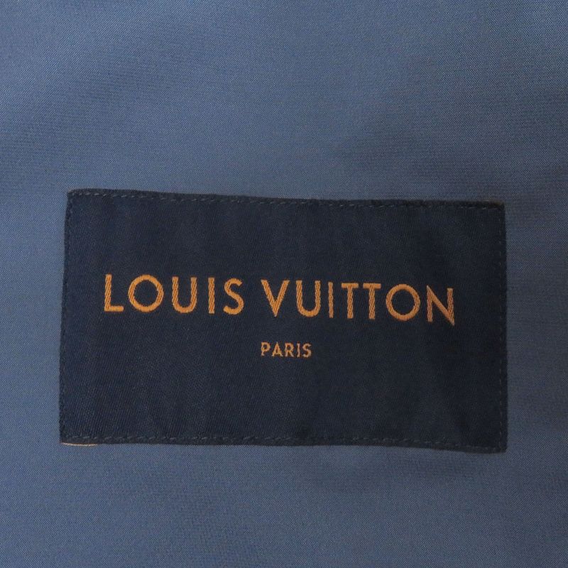 Louis Vuitton LV Circle Logo Zip Nylon Blouson Mountain Hoodie Red Gray 46 Made