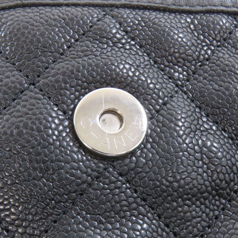 Chanel Matelasse Chain Shoulder Silver Hardware 2WAY Shoulder Bag Grained