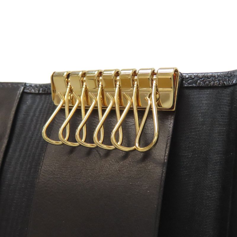 Chanel Coco Mark Gold Hardware Key Case Grained Calfskin Women