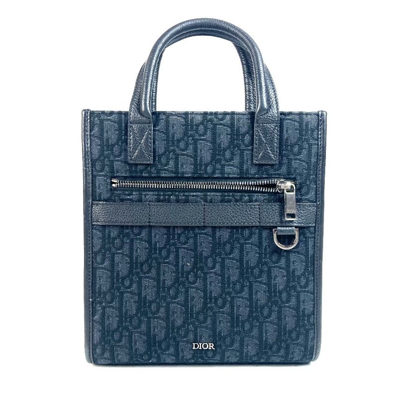 DIOR Handbag Safari North South Tote Bag 1espo311yky Leather / Canvas Black