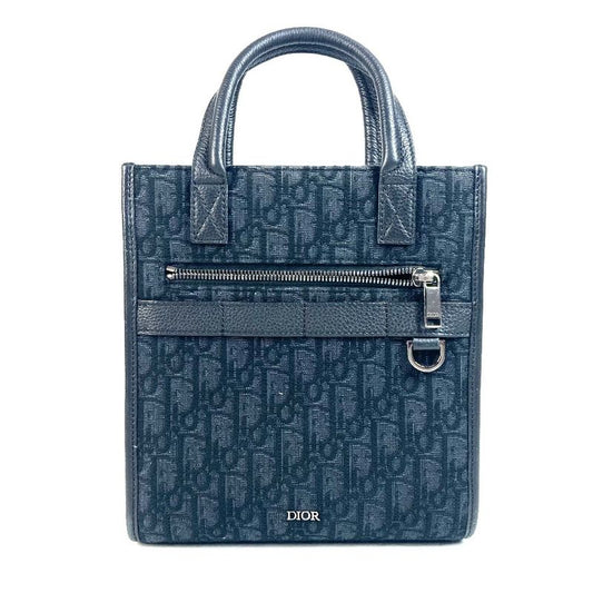 DIOR Handbag Safari North South Tote Bag 1espo311yky Leather / Canvas Black