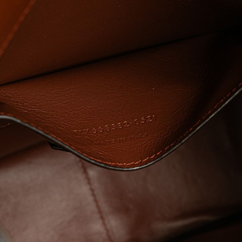 Saint Laurent YSL Monogram 668582 Brown PVC Leather Women's Saint Laurent