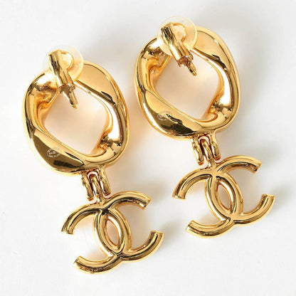Chanel Earrings Faux Pearl Earrings Gold