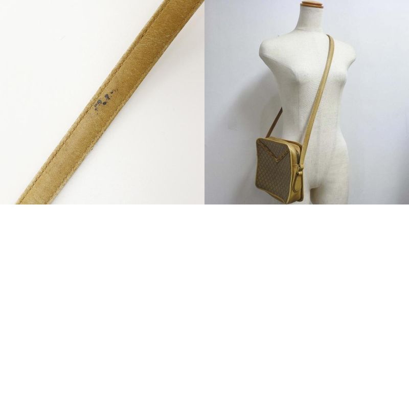 Celine Macadam PVC Brown Women's Shoulder Bag