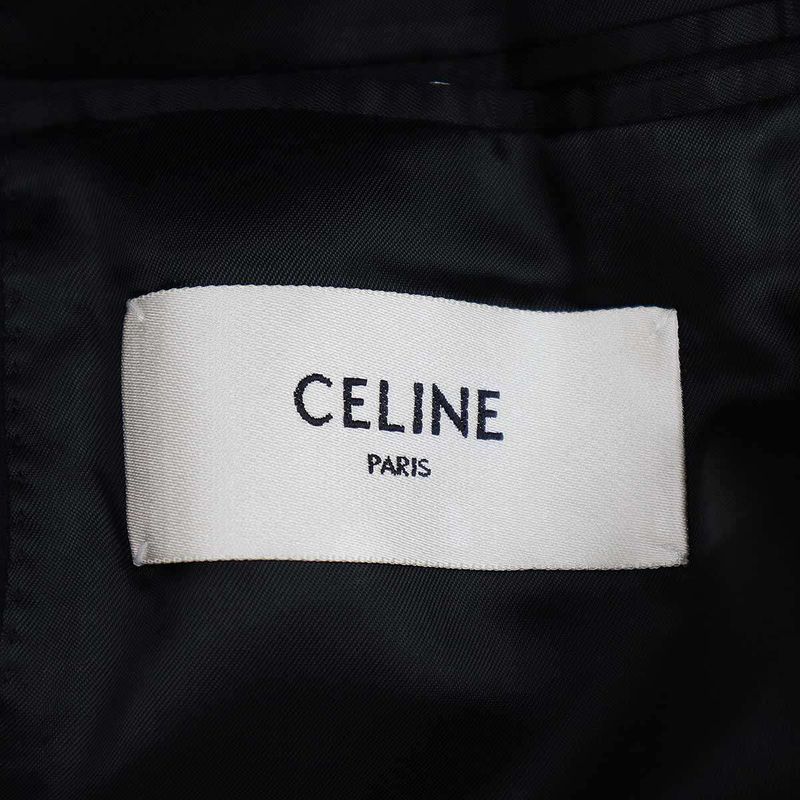 Celine Cashmere Flannel 2b Tailored Jacket 2v742561f Navy 34