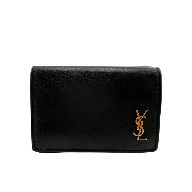 Saint Laurent Paris Tgn637420 YSL Logo Compact Wallet Trifold Wallet Branded