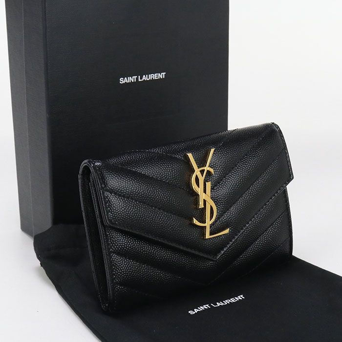 Saint Laurent Envelope Wallet Monogram Small Sl93242 Bifold Wallet Leather