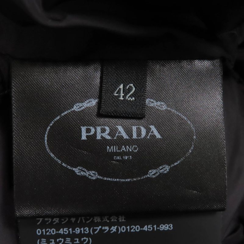 Prada 2020 29y510 With Triangle Logo Plate And Collar Lamb Fur Short Length