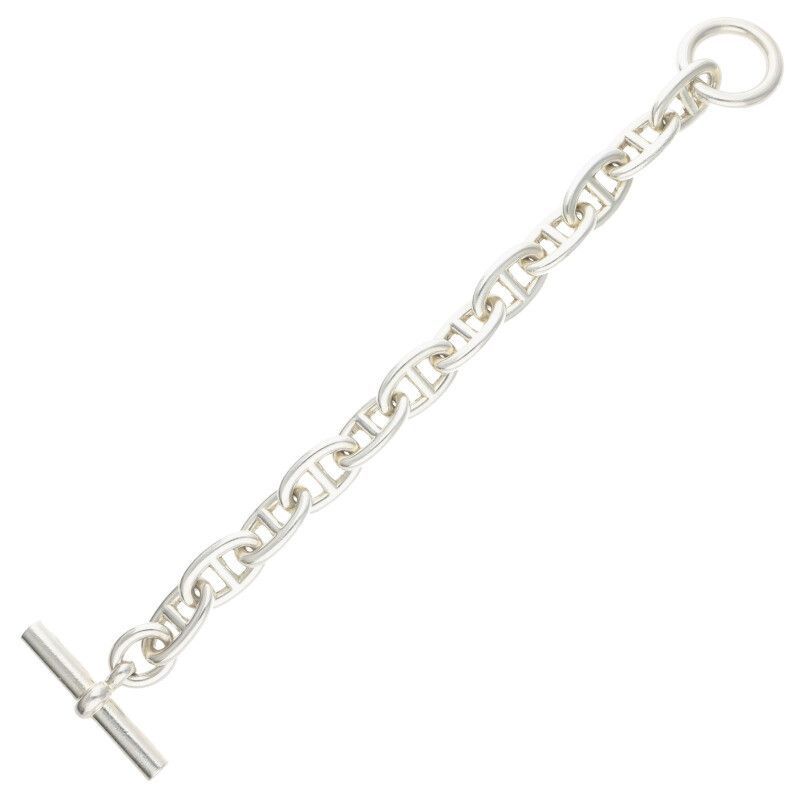 Hermes Chaine D'ancre TGM Chaine D'ancre TGM Silver Bracelet Men's 12link
