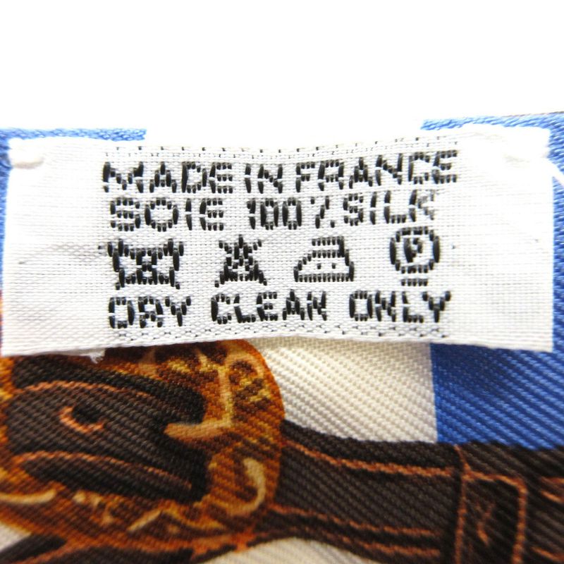 Hermès Twilly Ceremonial Maitre D' Scarf Silk Light Blue/white/multicolor 0111