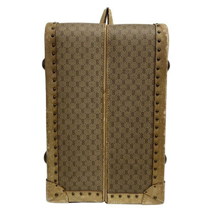 Gucci Trunk Case Old Guccigg Pattern Beige X Brown X Dark Brown Lock Number