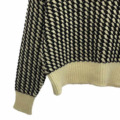 Bottega Veneta - Textured Knit Sweater Knitwear - S - Black White - Women's