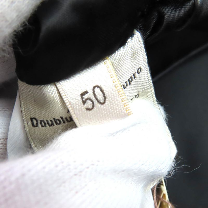 Hermes 18AW H843030ha0250 Lambskin Leather Gilet Vest Black 50 Hanger Made In