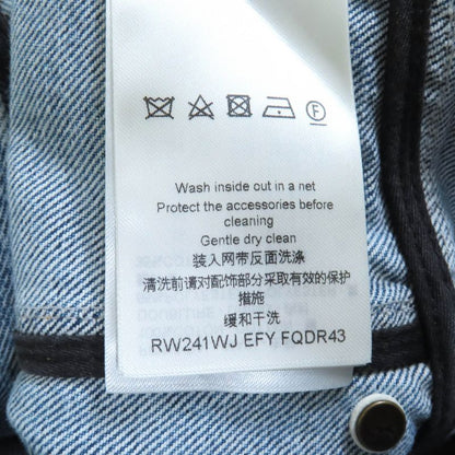 Louis Vuitton 24SS Rw241wj 100% Cotton Velvet Accent Denim Dress Indigo 38 Made