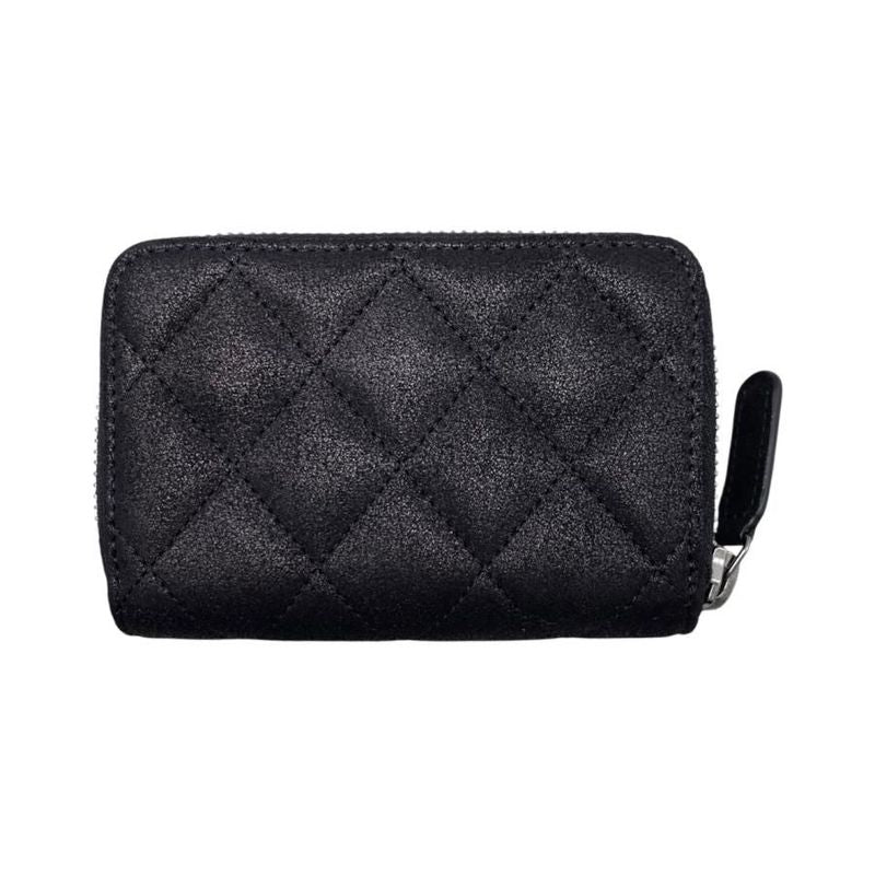 Chanel Card Case Coin Case Chain Me Coin Purse Matelasse Goatskin Coco Mark
