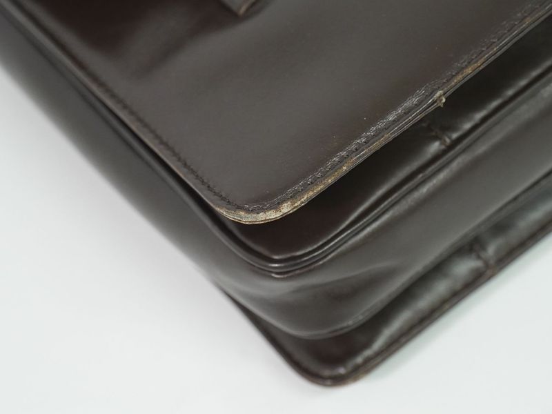 Authentic Loewe Anagram Handbag Leather Brown Anagram Bag Pre-owned [follow-up