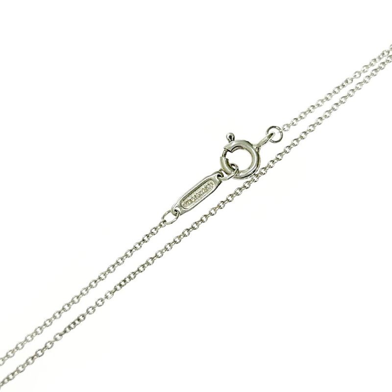 Tiffany & Co Silver Return to Mini Double Heart Necklace 3.0g 925 Engraved