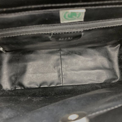 Gucci Old Gucci 000 1013 Interlocking G Shoulder Bag Handbag Black Patent