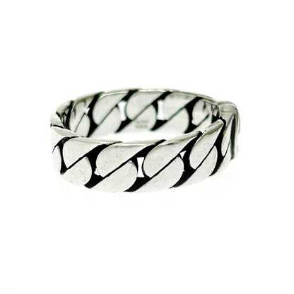 Gucci Silver Interlocking G Chain Ring 5.0g 925 Engraved 399846 Ring