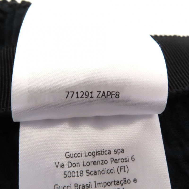 Gucci 771291 GG Pattern Knee-length Tight Skirt Bottoms Black 36 Hanger Made In