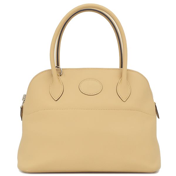 Hermes 2-Way Bag Bolide 27 Swift Natural Sable Silver Hardware Shoulder Stamped