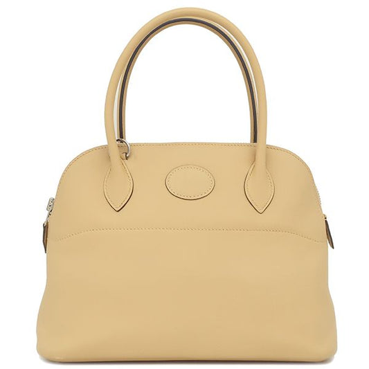 Hermes 2-Way Bag Bolide 27 Swift Natural Sable Silver Hardware Shoulder Stamped