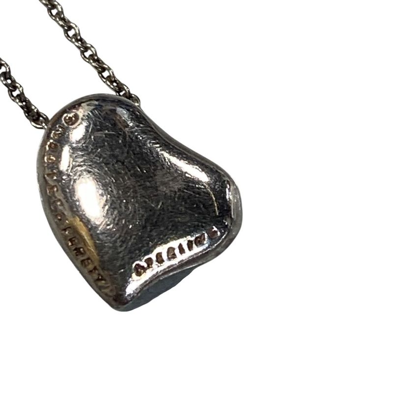 2802 Tiffany & Co Full Heart Silver Necklace Pre-Owned Sv925