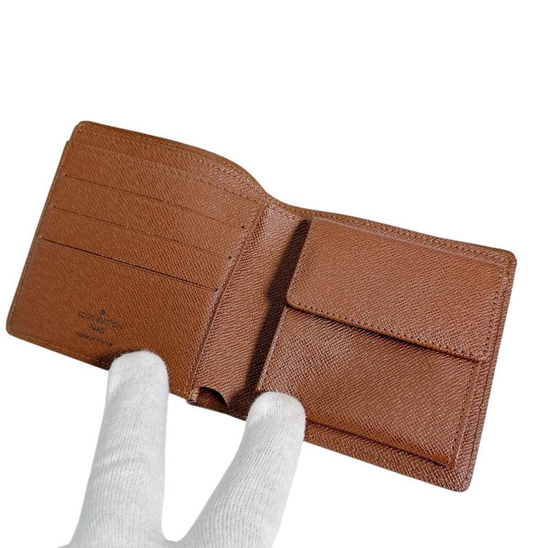 Louis Vuitton M61675 Monogram Portefeuille Marco Fold Wallet Louis Vuitton Brown