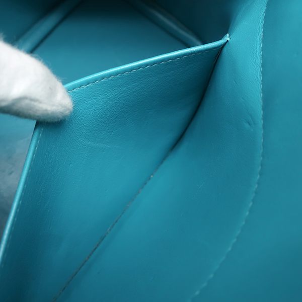 Hermes 2way Bag Bolide 27 Chevre Turquoise Silver Hardware Blue Shoulder H