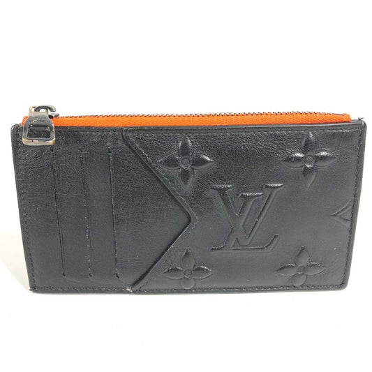 Louis Vuitton Coin Case Coin Card Holder M80827 Leather Black